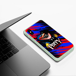 Чехол iPhone XS Max матовый POPPY PLAYTIME HAGGY WAGGY ПОППИ ПЛЕЙТАЙМ ИГРА ХАГ, цвет: 3D-салатовый — фото 2