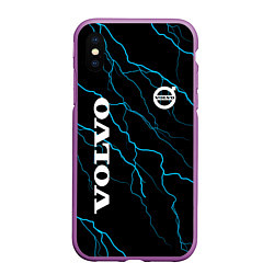 Чехол iPhone XS Max матовый Volvo разряд молний