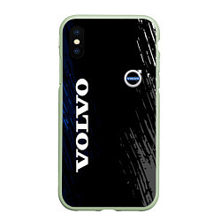 Чехол iPhone XS Max матовый Volvo марка автомобиля, цвет: 3D-салатовый