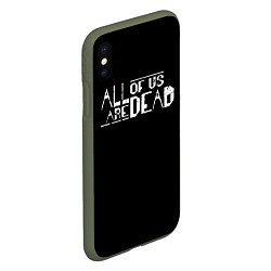Чехол iPhone XS Max матовый All of Us Are Dead, цвет: 3D-темно-зеленый — фото 2
