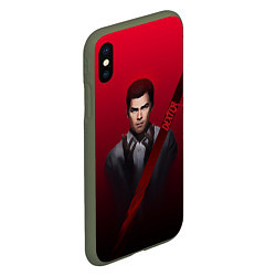 Чехол iPhone XS Max матовый Dexter New Bloob, цвет: 3D-темно-зеленый — фото 2