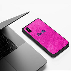 Чехол iPhone XS Max матовый Daddy pink, цвет: 3D-черный — фото 2