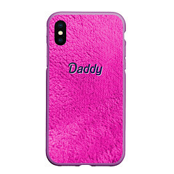 Чехол iPhone XS Max матовый Daddy pink, цвет: 3D-фиолетовый