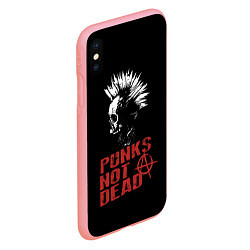 Чехол iPhone XS Max матовый Punks Not Dead, цвет: 3D-баблгам — фото 2