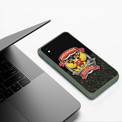 Чехол iPhone XS Max матовый Диванные Войска Силы Медленного Реагирования, цвет: 3D-темно-зеленый — фото 2