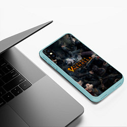 Чехол iPhone XS Max матовый В пылу битвы: Викинги: Вальхалла, цвет: 3D-мятный — фото 2