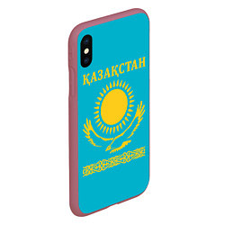 Чехол iPhone XS Max матовый КАЗАКСТАН, цвет: 3D-малиновый — фото 2