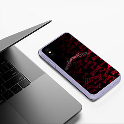 Чехол iPhone XS Max матовый The Witcher геймерам игра ведьмак, цвет: 3D-светло-сиреневый — фото 2