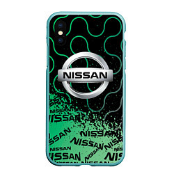 Чехол iPhone XS Max матовый NISSAN Супер класса, цвет: 3D-мятный