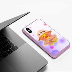 Чехол iPhone XS Max матовый УТОЧКА ЛАЛАФАНФАН Fan Fan Duck, цвет: 3D-сиреневый — фото 2