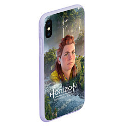 Чехол iPhone XS Max матовый Элой Horizon, цвет: 3D-светло-сиреневый — фото 2