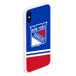 Чехол iPhone XS Max матовый New York Rangers Нью Йорк Рейнджерс, цвет: 3D-белый — фото 2