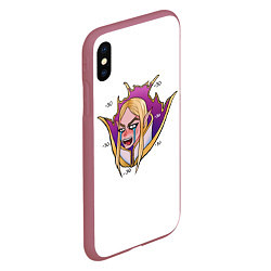 Чехол iPhone XS Max матовый Invoker Инвокер Dota2, цвет: 3D-малиновый — фото 2