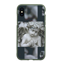 Чехол iPhone XS Max матовый Angel Lil Peep GBC, цвет: 3D-темно-зеленый