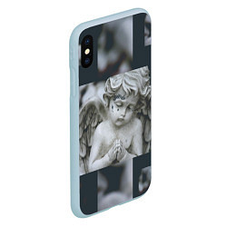 Чехол iPhone XS Max матовый Angel Lil Peep GBC, цвет: 3D-голубой — фото 2