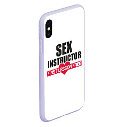 Чехол iPhone XS Max матовый Секс Инструктор SEX INSTRUCTOR, цвет: 3D-светло-сиреневый — фото 2