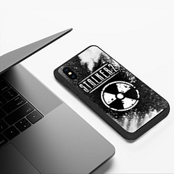 Чехол iPhone XS Max матовый S T A L K E R 2 Краски, цвет: 3D-черный — фото 2