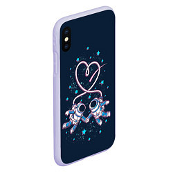 Чехол iPhone XS Max матовый Космическая любовь Cosmic love, цвет: 3D-светло-сиреневый — фото 2