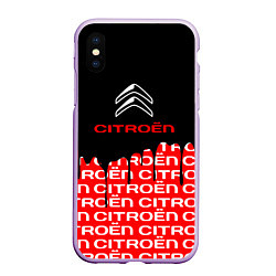 Чехол iPhone XS Max матовый Citroen ситроен, цвет: 3D-сиреневый