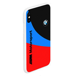 Чехол iPhone XS Max матовый BMW MOTOSPORT 2022, цвет: 3D-белый — фото 2