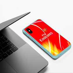 Чехол iPhone XS Max матовый Arsenal арсенал фк, цвет: 3D-мятный — фото 2