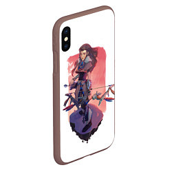 Чехол iPhone XS Max матовый Aloy Forbidden West, цвет: 3D-коричневый — фото 2