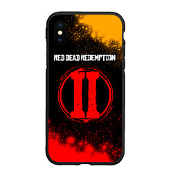 Чехол iPhone XS Max матовый RDR 2 Circle - Краска, цвет: 3D-черный