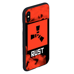 Чехол iPhone XS Max матовый RUST - Красное Пламя, цвет: 3D-черный — фото 2