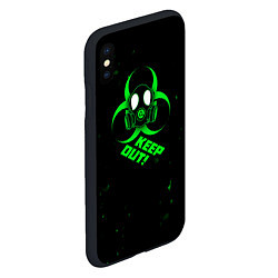 Чехол iPhone XS Max матовый Biohazard Биологическая опасность, цвет: 3D-черный — фото 2