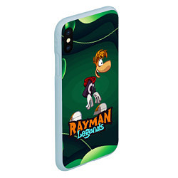 Чехол iPhone XS Max матовый Rayman Legends Green, цвет: 3D-голубой — фото 2