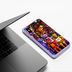 Чехол iPhone XS Max матовый Fnaf UCN, цвет: 3D-светло-сиреневый — фото 2