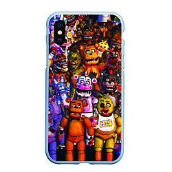 Чехол iPhone XS Max матовый Fnaf UCN, цвет: 3D-голубой