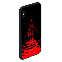 Чехол iPhone XS Max матовый One Piece Красный след, цвет: 3D-черный — фото 2