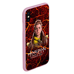 Чехол iPhone XS Max матовый Horizon Forbidden West Элой, цвет: 3D-розовый — фото 2