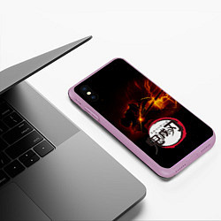 Чехол iPhone XS Max матовый Zenitsu Agatsuma Убийца демонов, цвет: 3D-сиреневый — фото 2