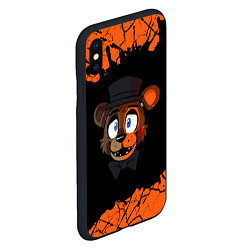 Чехол iPhone XS Max матовый FNAF - ФРЕДДИ Краска, цвет: 3D-черный — фото 2