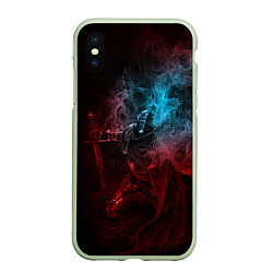 Чехол iPhone XS Max матовый Погасший рыцарь Elden Ring, цвет: 3D-салатовый