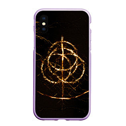 Чехол iPhone XS Max матовый ELDEN RING SYMBOL ВЕЛИКИЕ РУНЫ, цвет: 3D-сиреневый