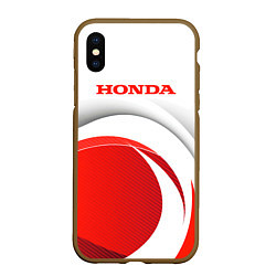 Чехол iPhone XS Max матовый Хонда HONDA, цвет: 3D-коричневый