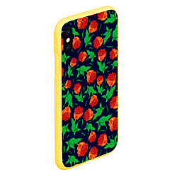 Чехол iPhone XS Max матовый Тюльпаны Весенние цветы, цвет: 3D-желтый — фото 2