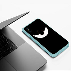 Чехол iPhone XS Max матовый Улыбка Дьявола Cuphead, цвет: 3D-мятный — фото 2