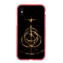 Чехол iPhone XS Max матовый ЭЛДЕН РИНГ ELDEN RING, цвет: 3D-красный