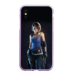 Чехол iPhone XS Max матовый Resident Evil 3: Nemesis, цвет: 3D-сиреневый