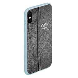 Чехол iPhone XS Max матовый Audi ауди sport, цвет: 3D-голубой — фото 2