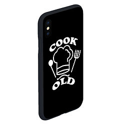Чехол iPhone XS Max матовый Cook old Старый повар Куколд, цвет: 3D-черный — фото 2