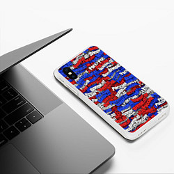 Чехол iPhone XS Max матовый Вперёд Вперёд Россия!, цвет: 3D-белый — фото 2