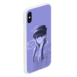 Чехол iPhone XS Max матовый Cute Komi, цвет: 3D-белый — фото 2