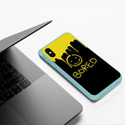 Чехол iPhone XS Max матовый Sherlock Bored Big Smile, цвет: 3D-мятный — фото 2