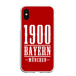 Чехол iPhone XS Max матовый Бавария Bayern Munchen, цвет: 3D-белый