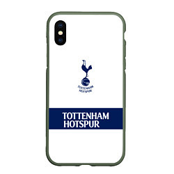 Чехол iPhone XS Max матовый Tottenham Тоттенхэм, цвет: 3D-темно-зеленый